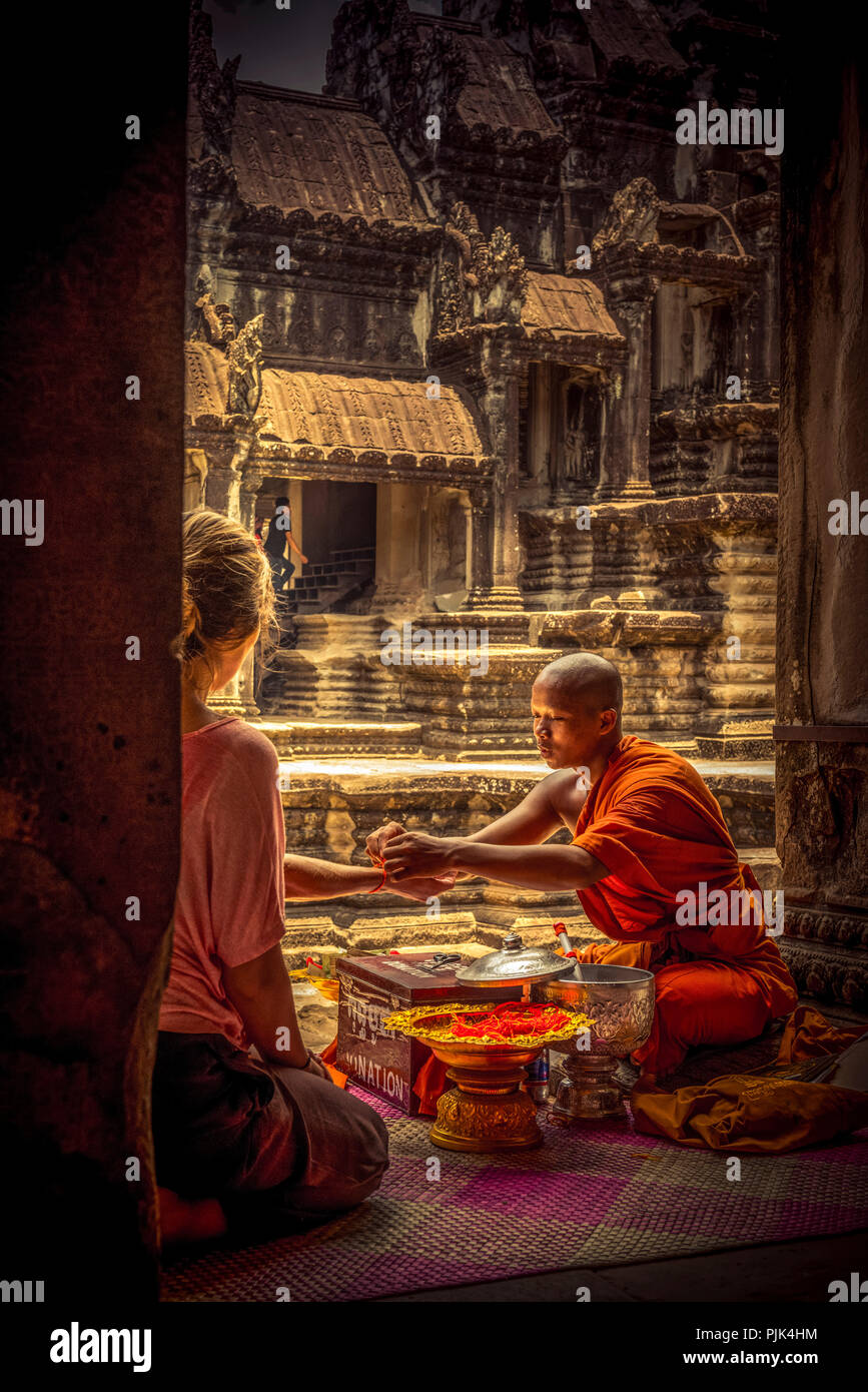 Asia, Cambogia Angkor Wat Foto Stock