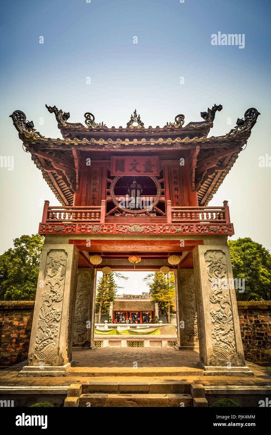 Asia Vietnam Hanoi Letteratura, tempio, il Tempio della Letteratura, giardino, Khuc Van Foto Stock