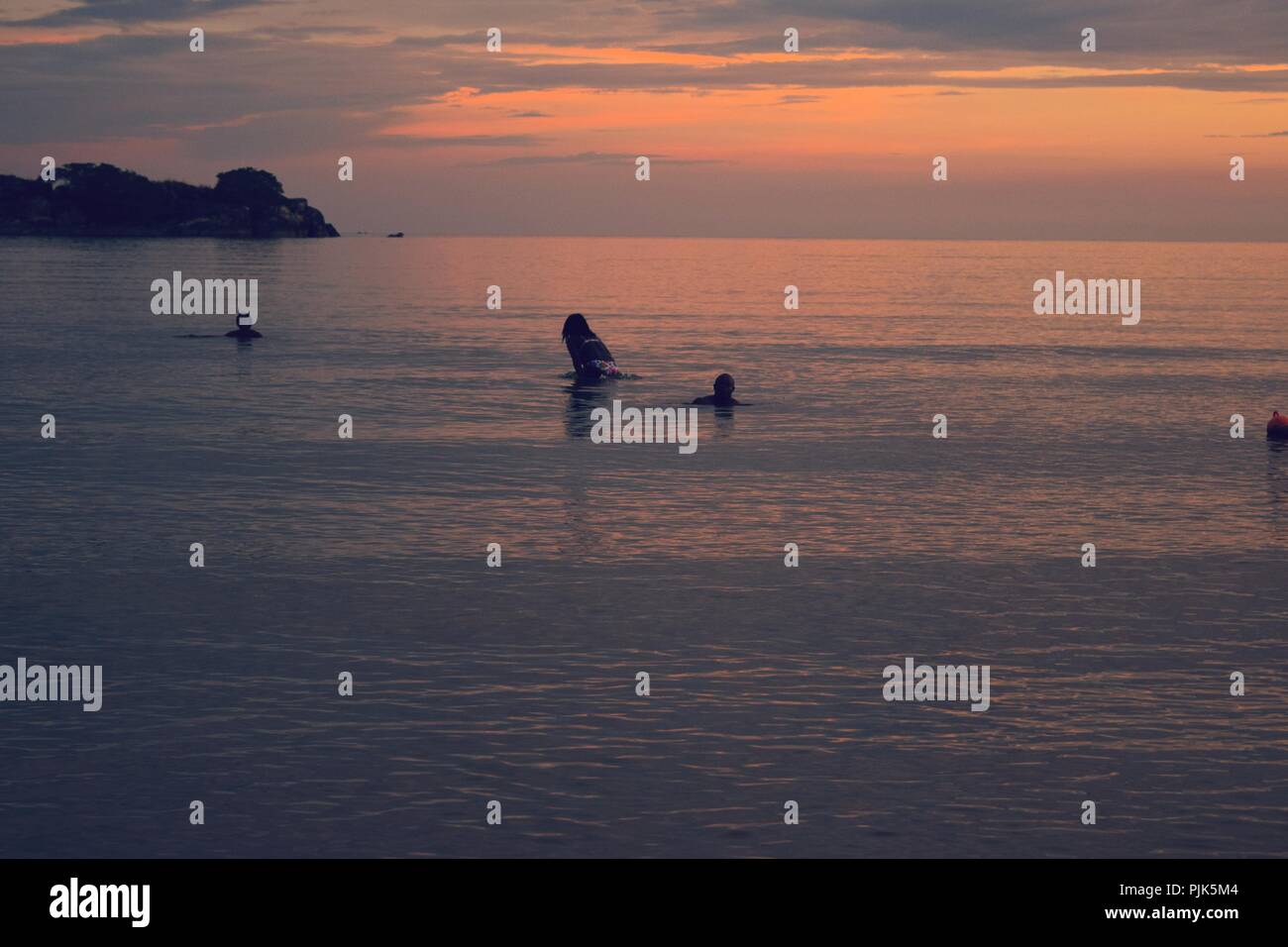 Golden ora a Kande Beach, il Lago Malawi,Malawi Foto Stock