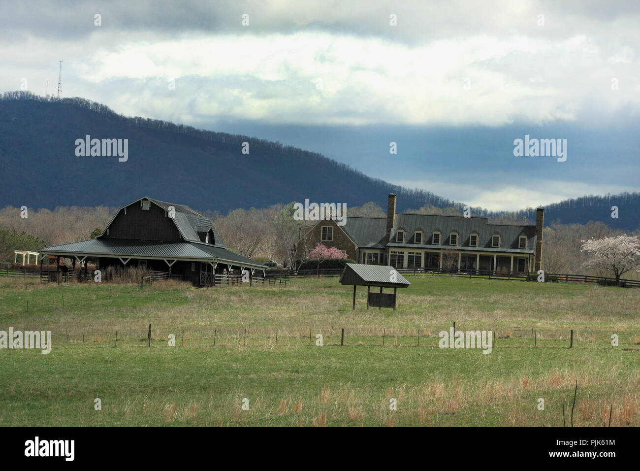 Agriturismo in Virginia rurale, Stati Uniti Foto Stock