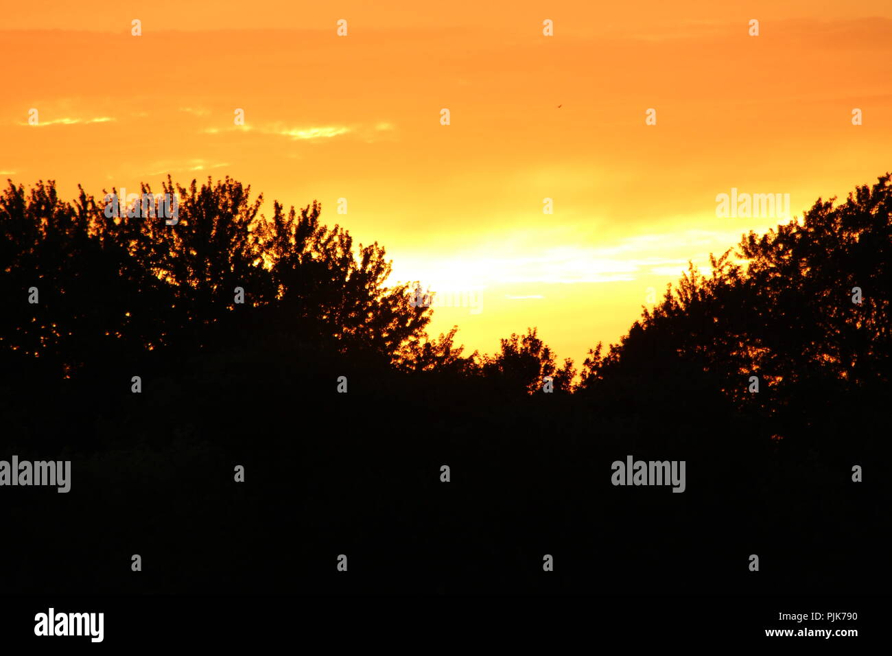 Tramonto inizio di caduta Foto Stock