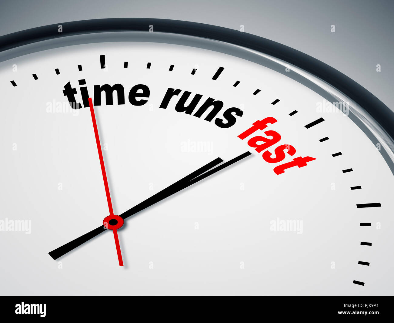 L' immagine di un orologio di Nizza con il tempo corre veloce Foto Stock