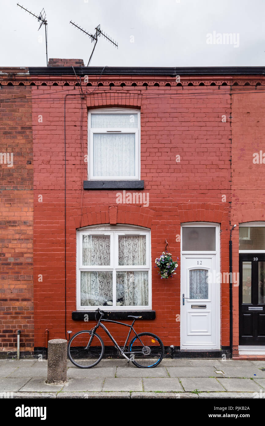 Casa d'infanzia di Geroge Harrison in Liverpool Foto Stock