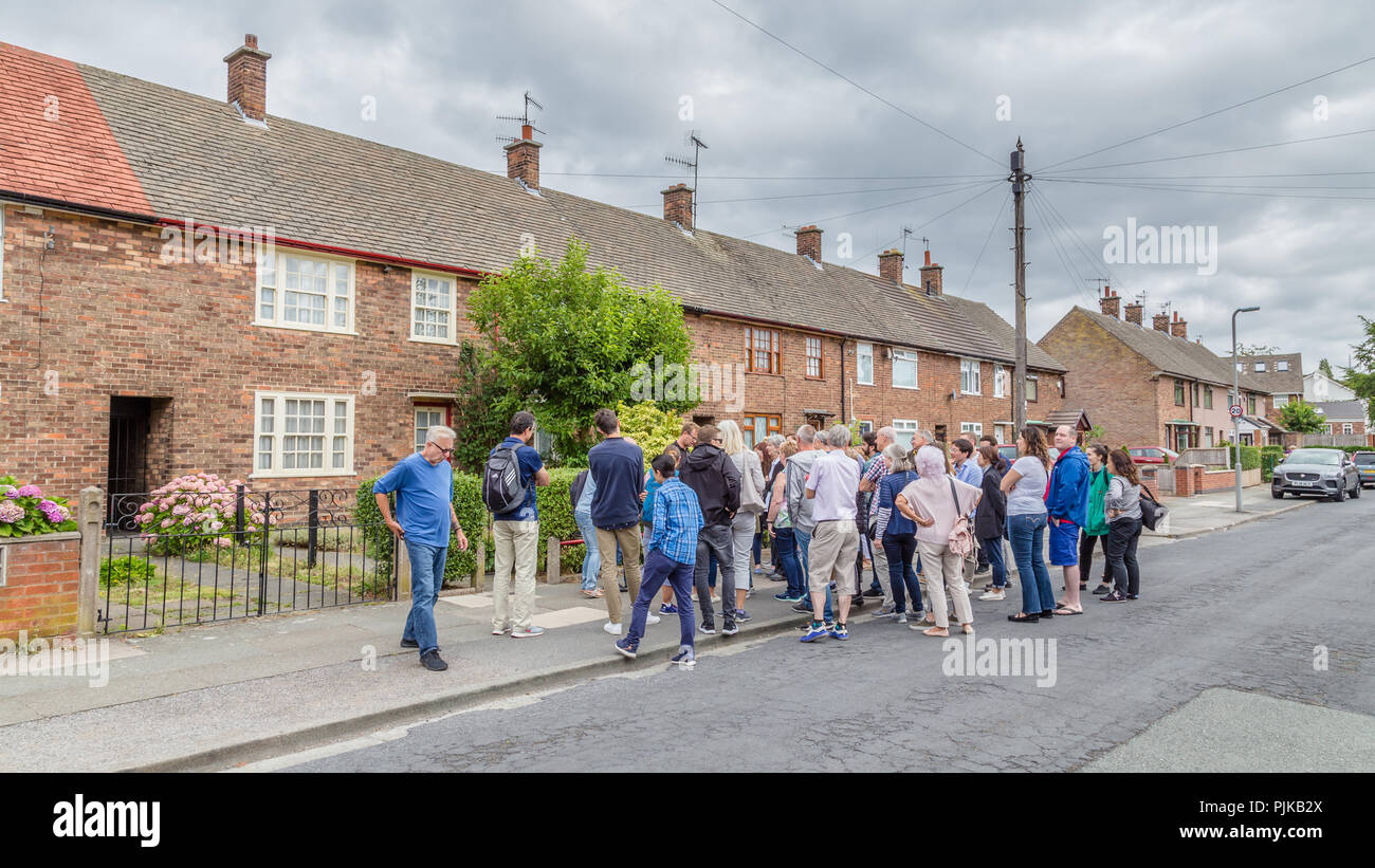 Infanzia a casa di George Harrison in Liverpool Foto Stock