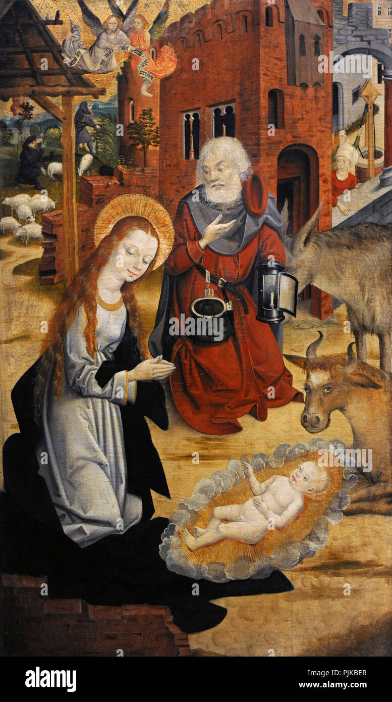 Nord pittore tedesco (fine XV secolo). La Natività di Cristo. Pannello. Wallraf-Richartz Museum. Colonia. Germania. Foto Stock