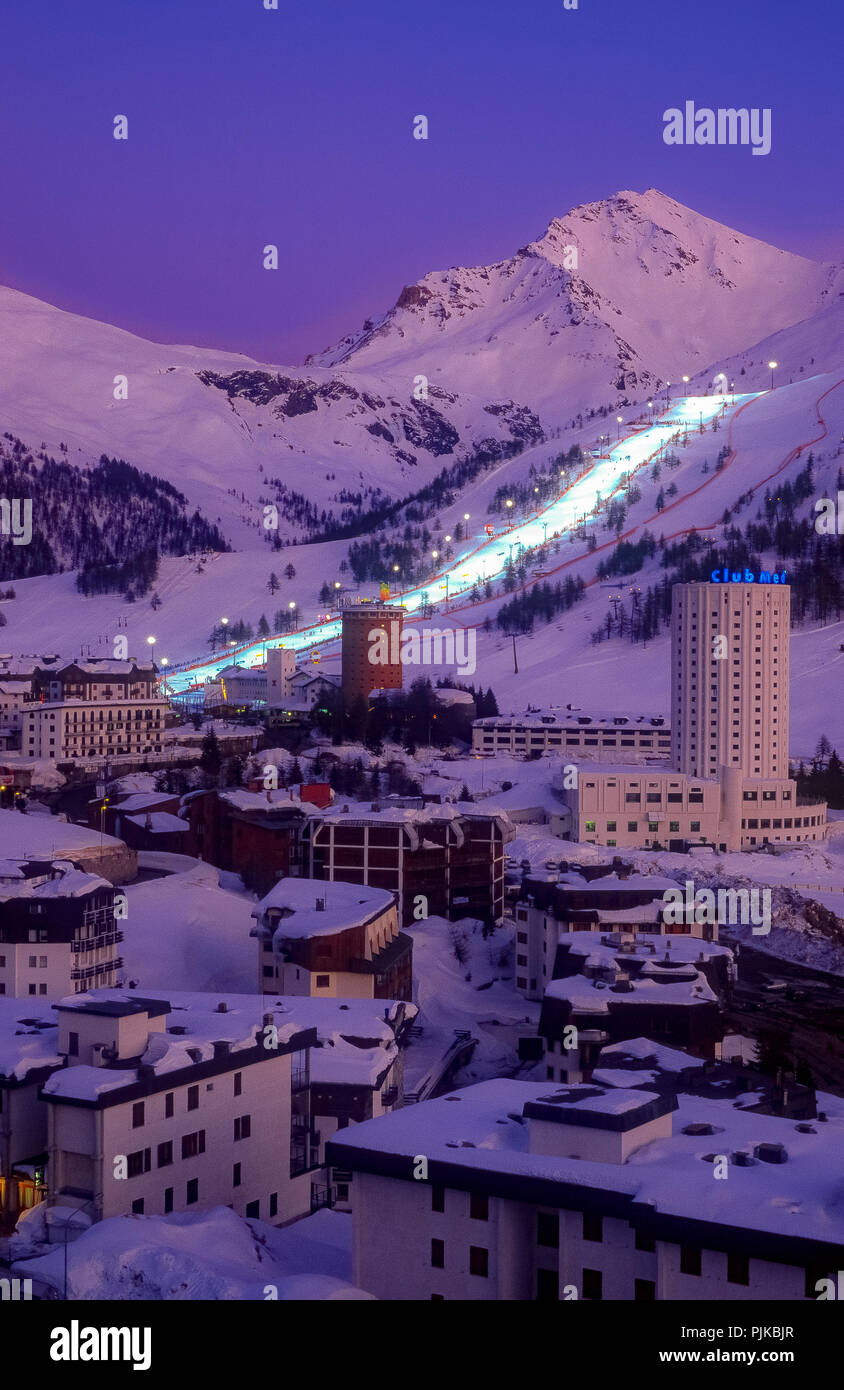 Italia Piemonte Sestriere Via Lattea Foto Stock