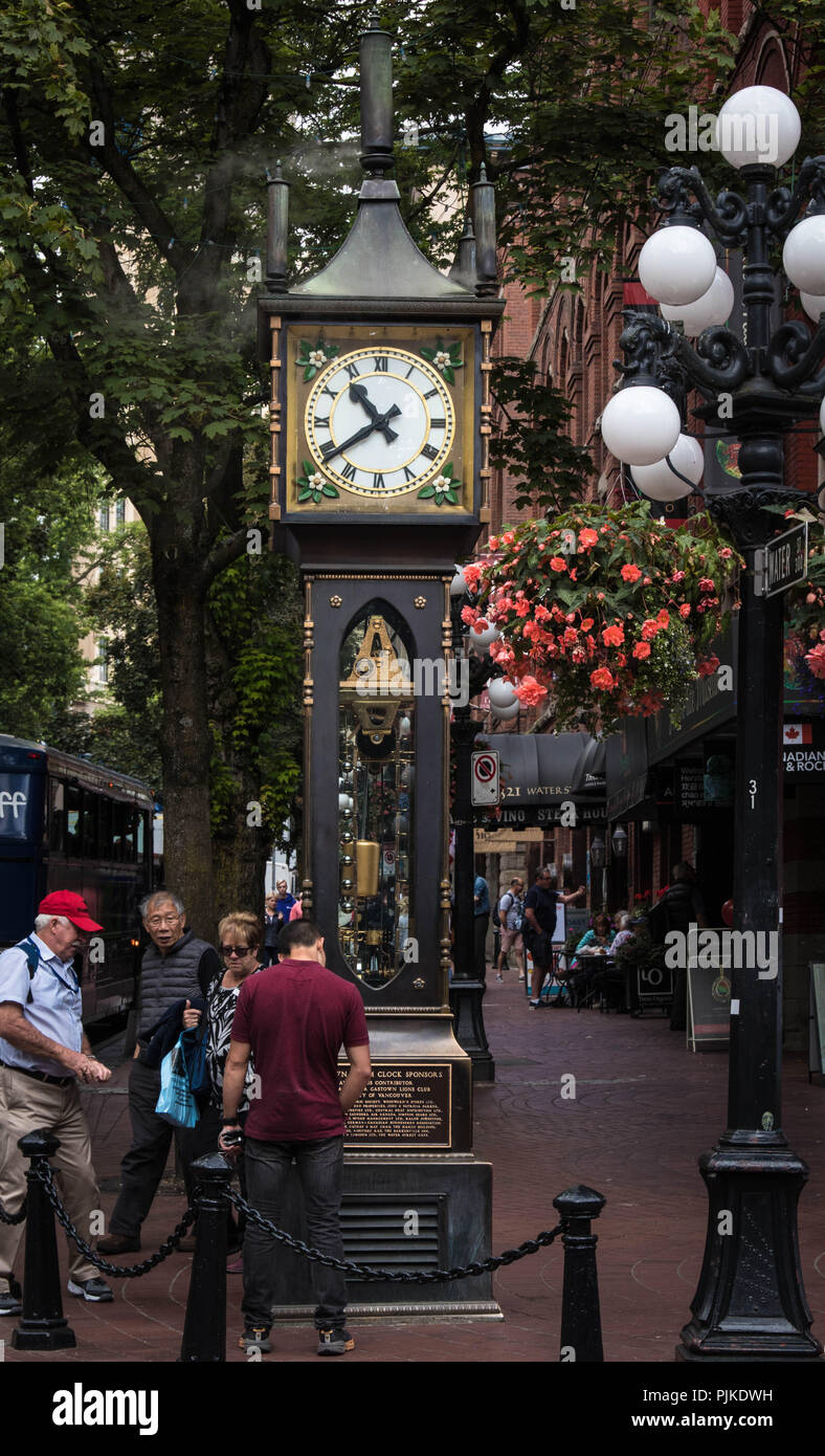 Gastown orologio a vapore, Vancouver Foto Stock