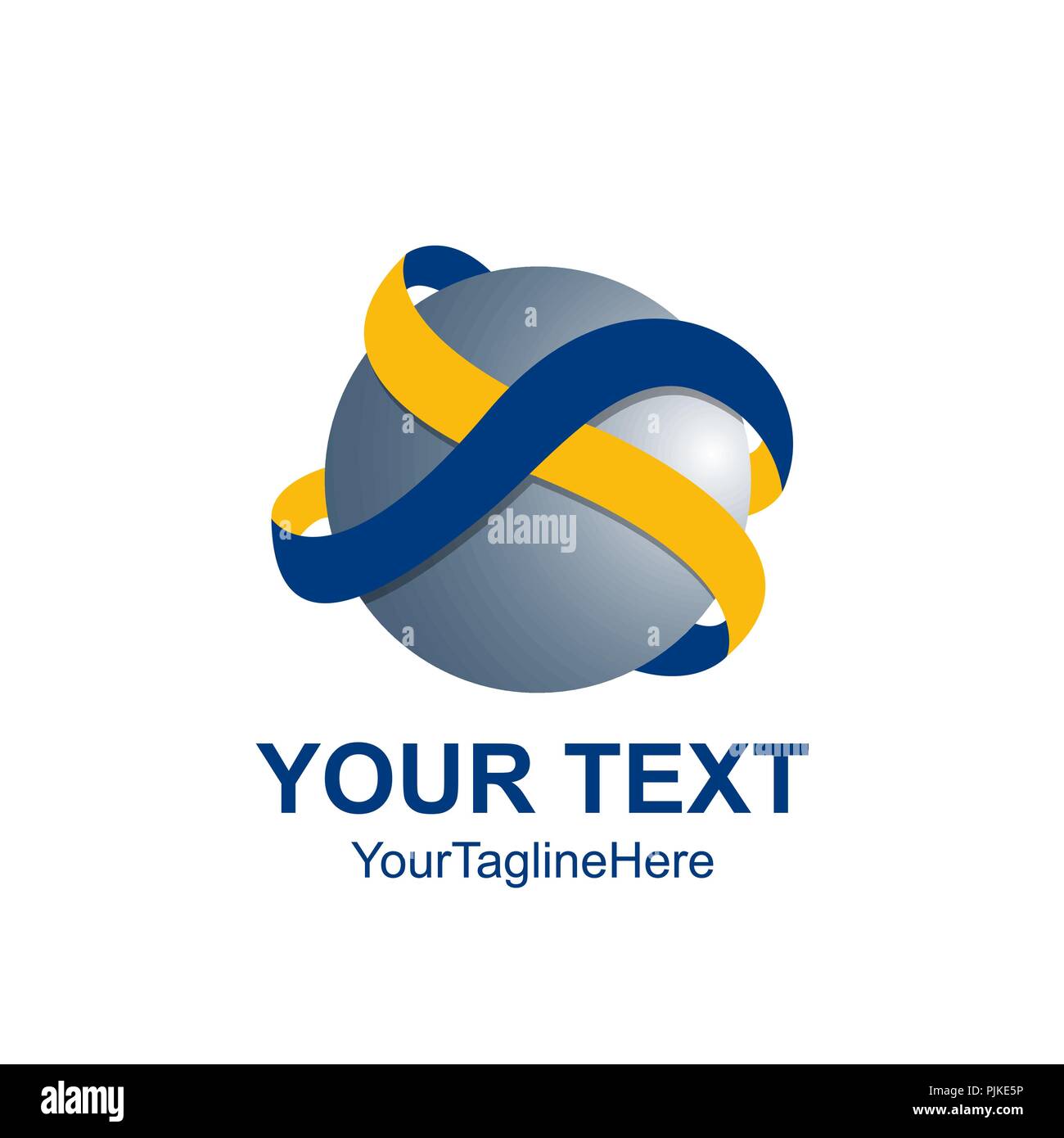 Sfera di cerchio logo design elemento di modello Illustrazione Vettoriale