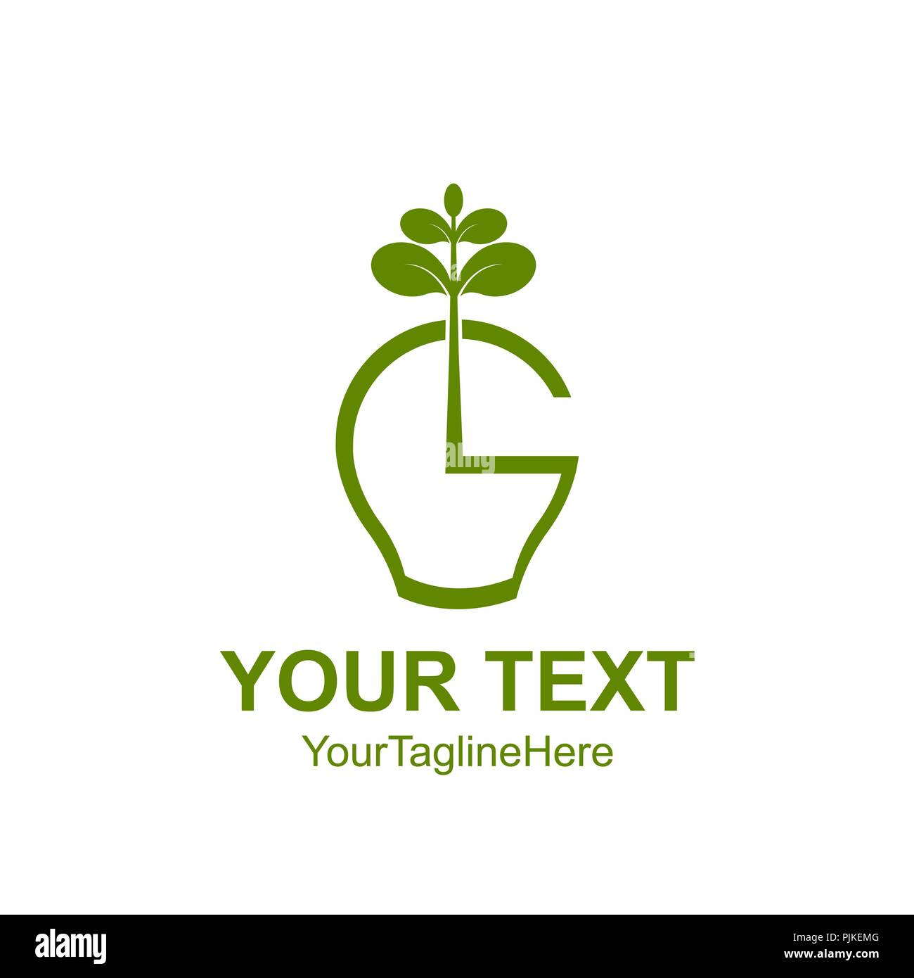 Risparmiare energia eco icona del concetto di ecologia verde di tutela ambientale e di risparmio di natura o di conservazione. Il vettore isolato simbolo della luce della lampadina e Illustrazione Vettoriale