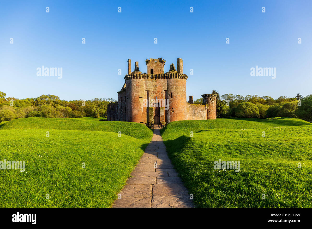 Caerlaverock Castle rovina Foto Stock