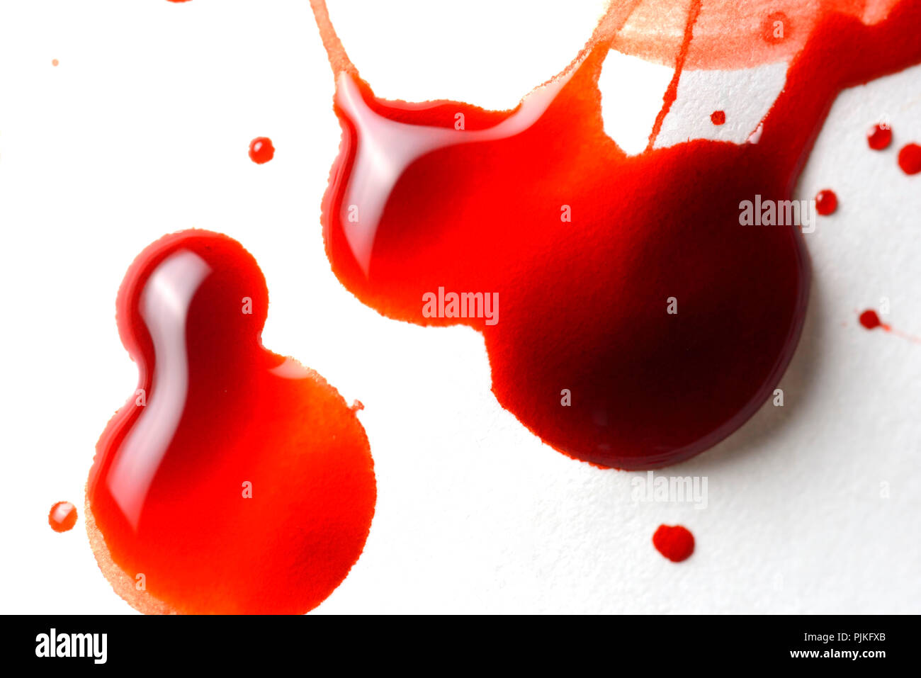 goccia di sangue Foto Stock