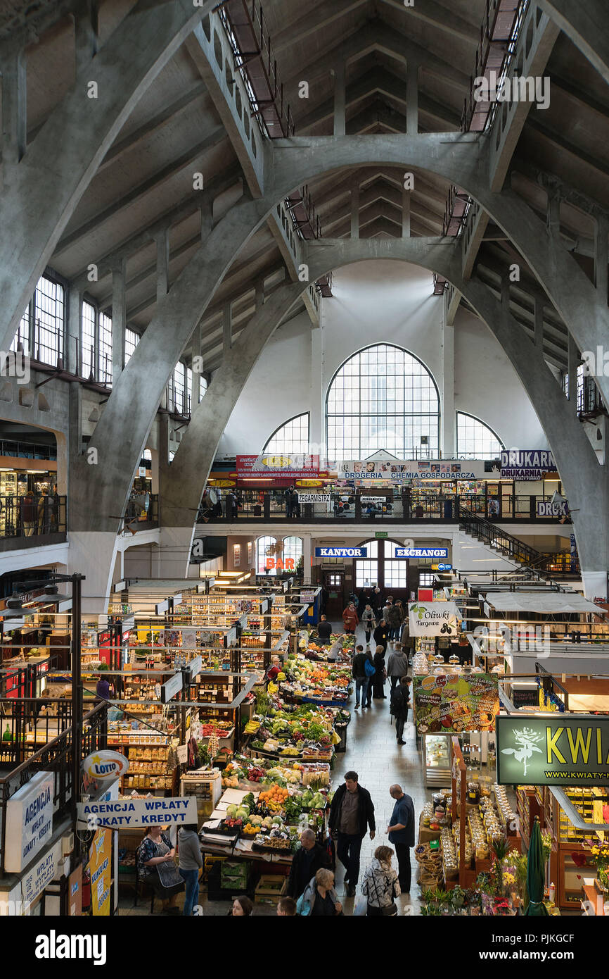 Polonia Wroclaw, Market Hall, Hala Targowa Foto Stock