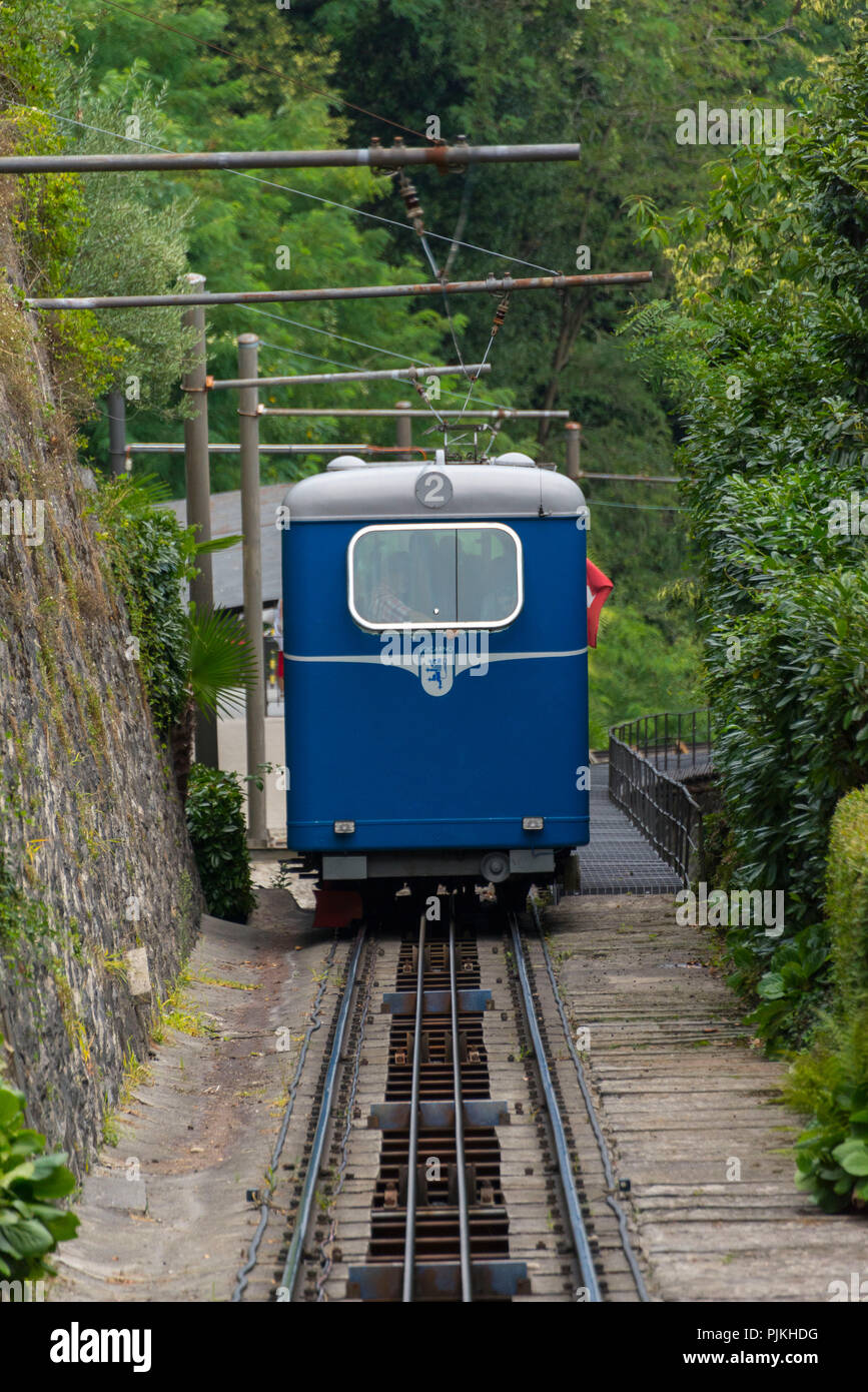 Locarno-Madonna funicolare del Sasso, Locarno, Lago Maggiore, Ticino, Svizzera Foto Stock