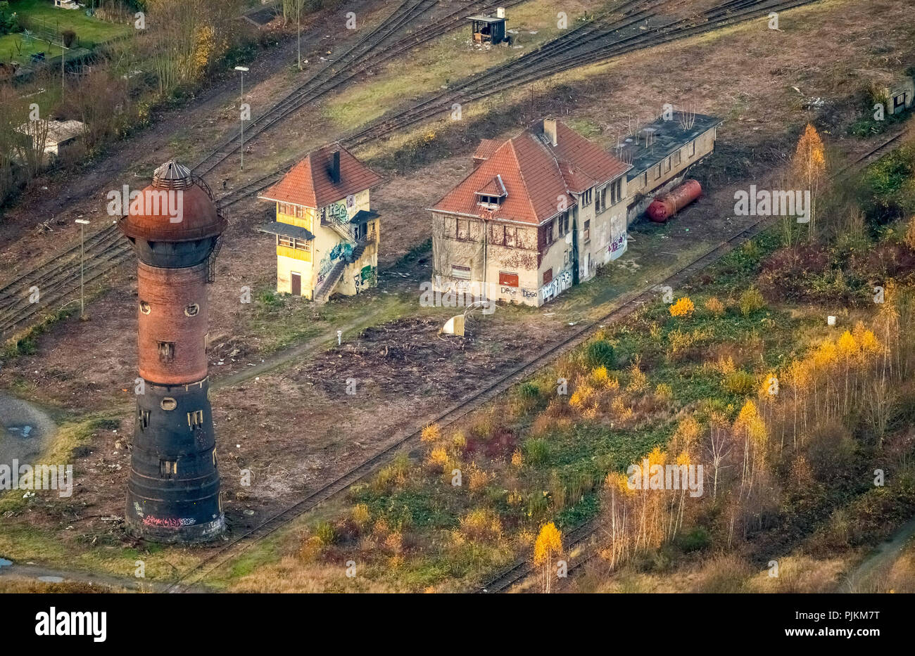 Duisburg Bissingheim Duisburg Wedau vecchia torre acqua Bissingheim, Duisburg, la zona della Ruhr, Nord Reno-Westfalia, Germania Foto Stock