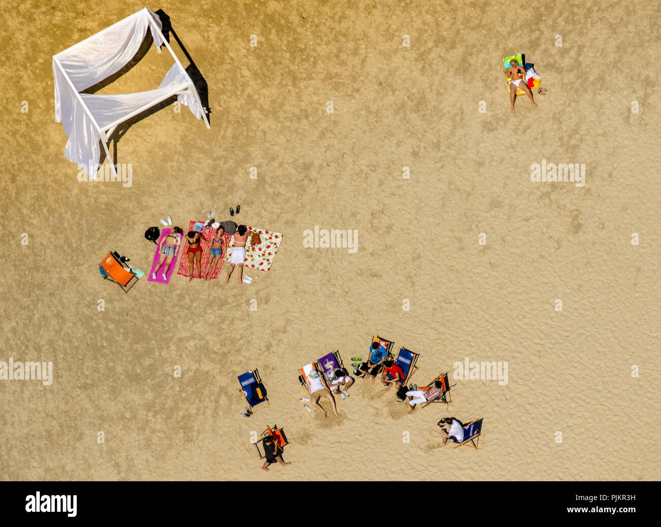 Seaside Beach Baldeney, Lido, oasi di svago e intrattenimento, Essen, la zona della Ruhr, Nord Reno-Westfalia, Germania Foto Stock