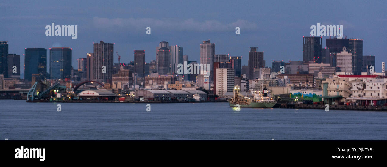 Skyline di Osaka, Giappone Foto Stock