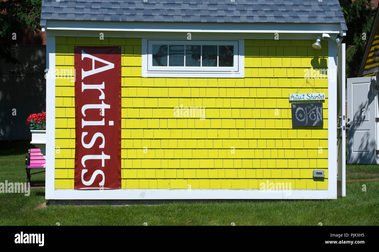 Un artista della baracca in Hyannis, Massachsetts, STATI UNITI D'AMERICA su Cape Cod Foto Stock