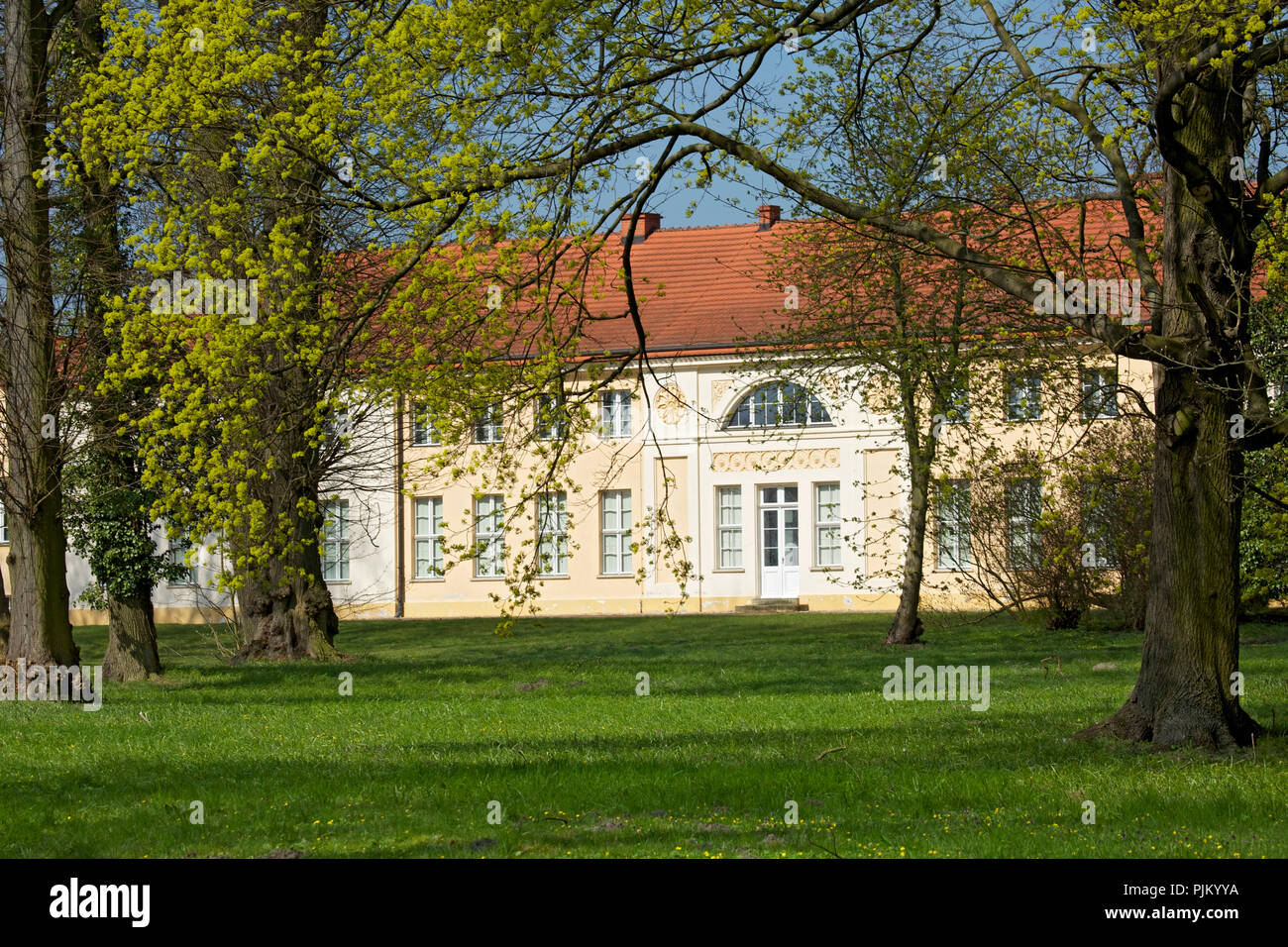 Castello e parco in Paretz nel Brandeburgo Foto Stock