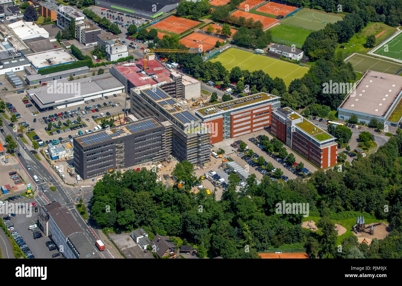 Ufficio nuovo complesso di Aldi-Süd a Mintarder Straße, Mülheim an der Ruhr, la zona della Ruhr, Nord Reno-Westfalia, Germania Foto Stock