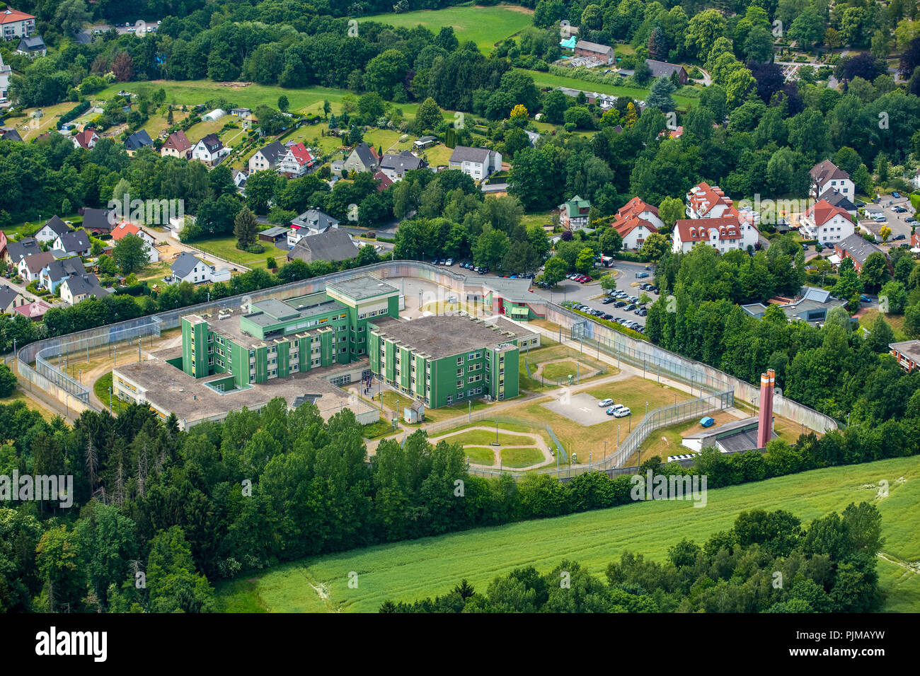 Ospedale Fröndenberg, prigione ospedale, pareti di fuga, cantiere di ricreazione, Fröndenberg, la zona della Ruhr, Nord Reno-Westfalia, Germania Foto Stock