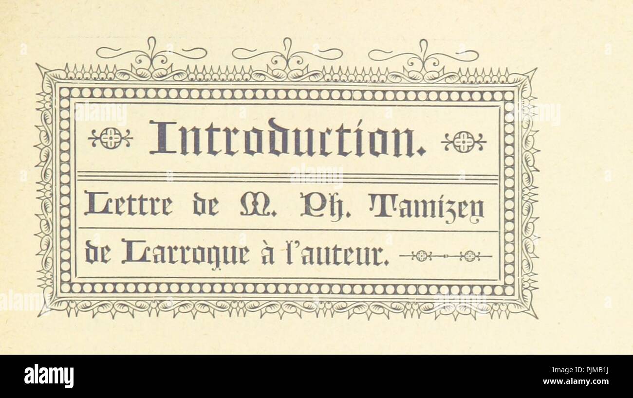 Immagine dalla pagina 11 di 'avviso sur le château, les anciens seigneurs et la paroisse de Mauvezin, près Marmande . Accompagnée de nombreux dessins, ecc. [Con l introduzione di un J. P. Tamizey de Larroque.]" 0034. Foto Stock