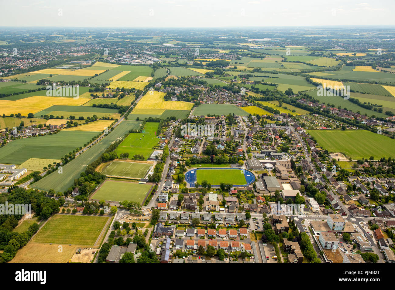 SportCentrum Kaiserau, centro sportivo Kaiserau, performance center, centro di formazione per la competitività il calcio Kamen, zona della Ruhr, Nord Reno-Westfalia, Germania Foto Stock