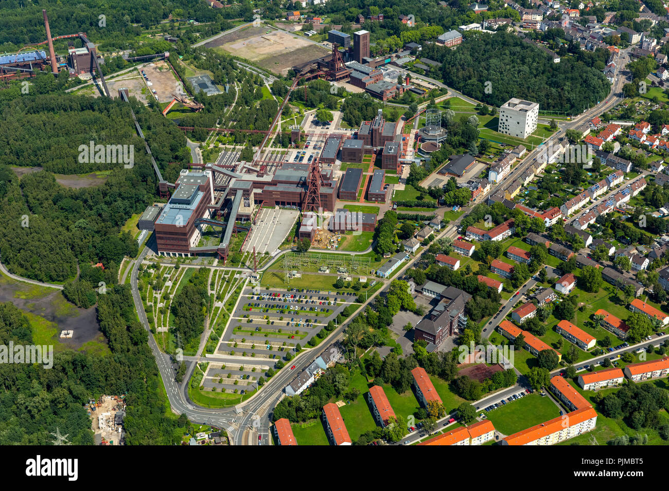 Eredità di Mondo Zollverein, Sito del Patrimonio Mondiale, Essen-Katernberg, headframe, ex cokeria, Essen, la zona della Ruhr, Nord Reno-Westfalia, Germania Foto Stock