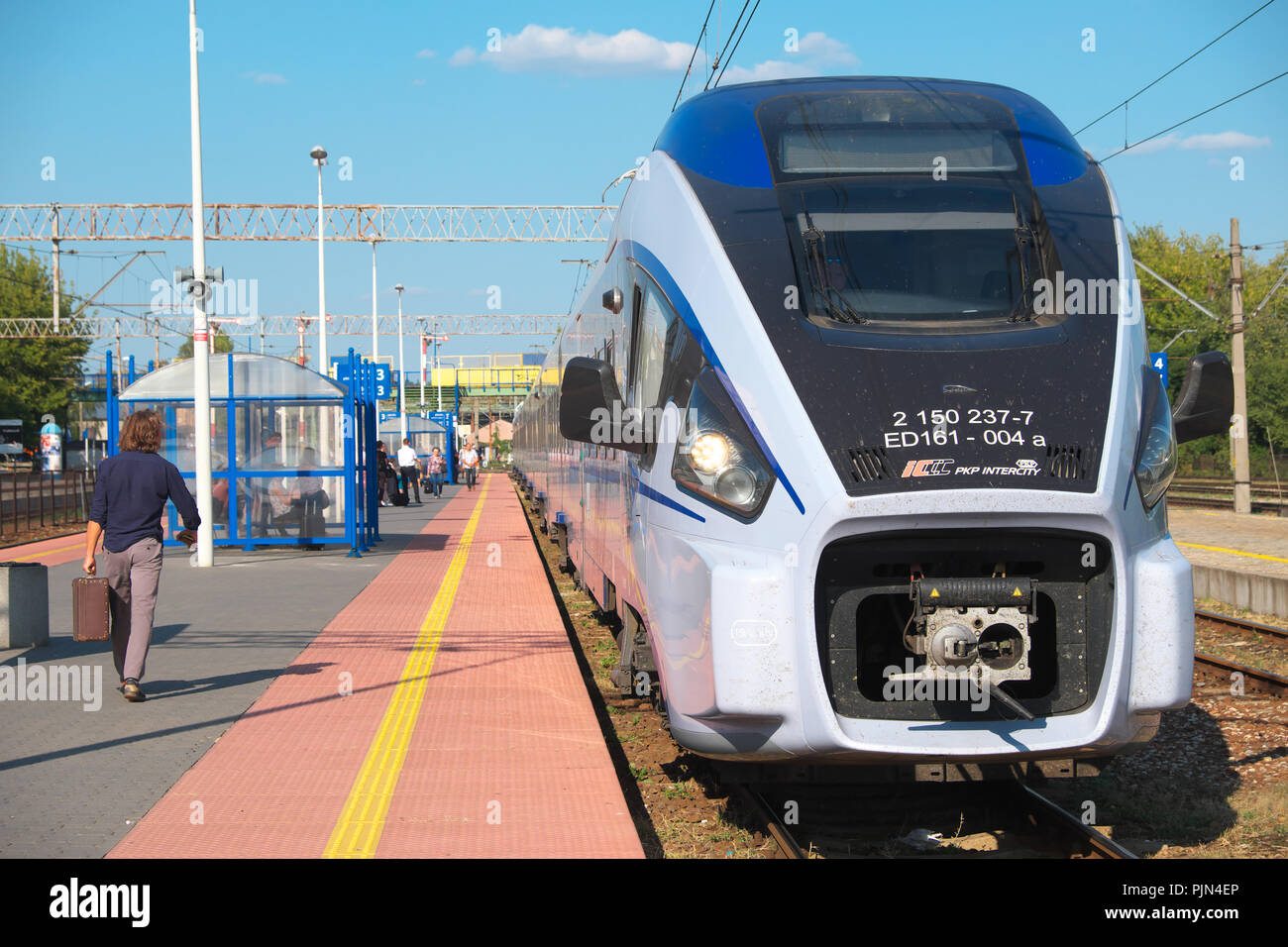 La polonia PKP ferroviaria intercity express train alla stazione di Bialystok nel 2018 Foto Stock