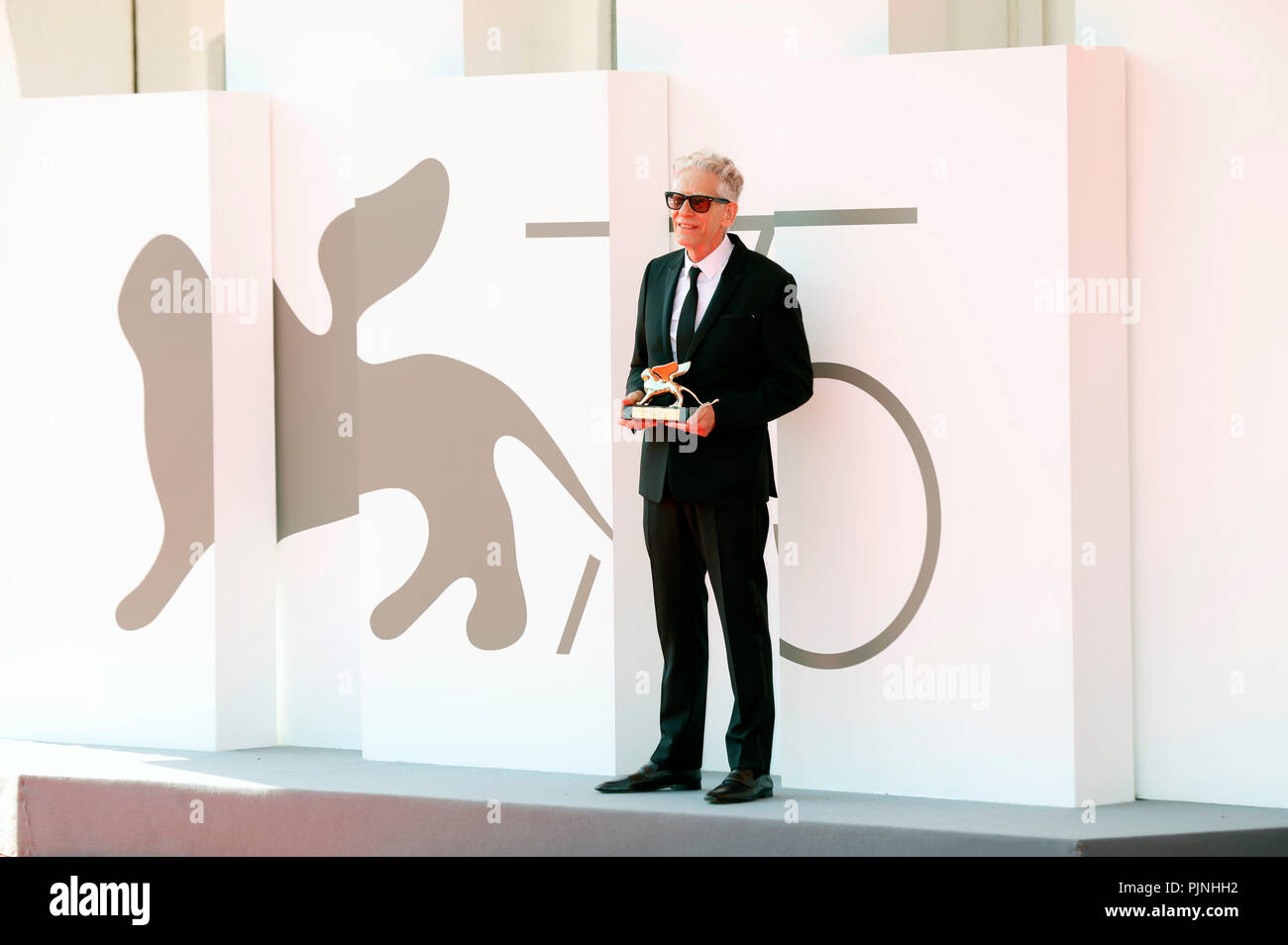 David Cronenberg riceve il Leone d'Oro per il Lifetime Achievement Award al settantacinquesimo Venice International Film Festival presso il Palazzo del Cinema il 06 settembre 2018 a Venezia, Italia Foto Stock