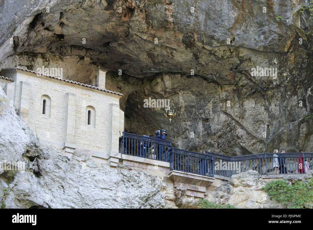 Cangas De Onis, Principato delle Asturie, Spagna. 8 Sep, 2018. Il re Filippo VI di Spagna, Regina Letizia di Spagna, Crown Princess Leonor, Principessa Sofia assiste il centenario della Cattolica Incoronazione della Vergine di Covadonga a Santa Cueva de Covadonga Su settembre 8, 2018 a Cangas de Onis, Spagna Credit: Jack Abuin/ZUMA filo/Alamy Live News Foto Stock