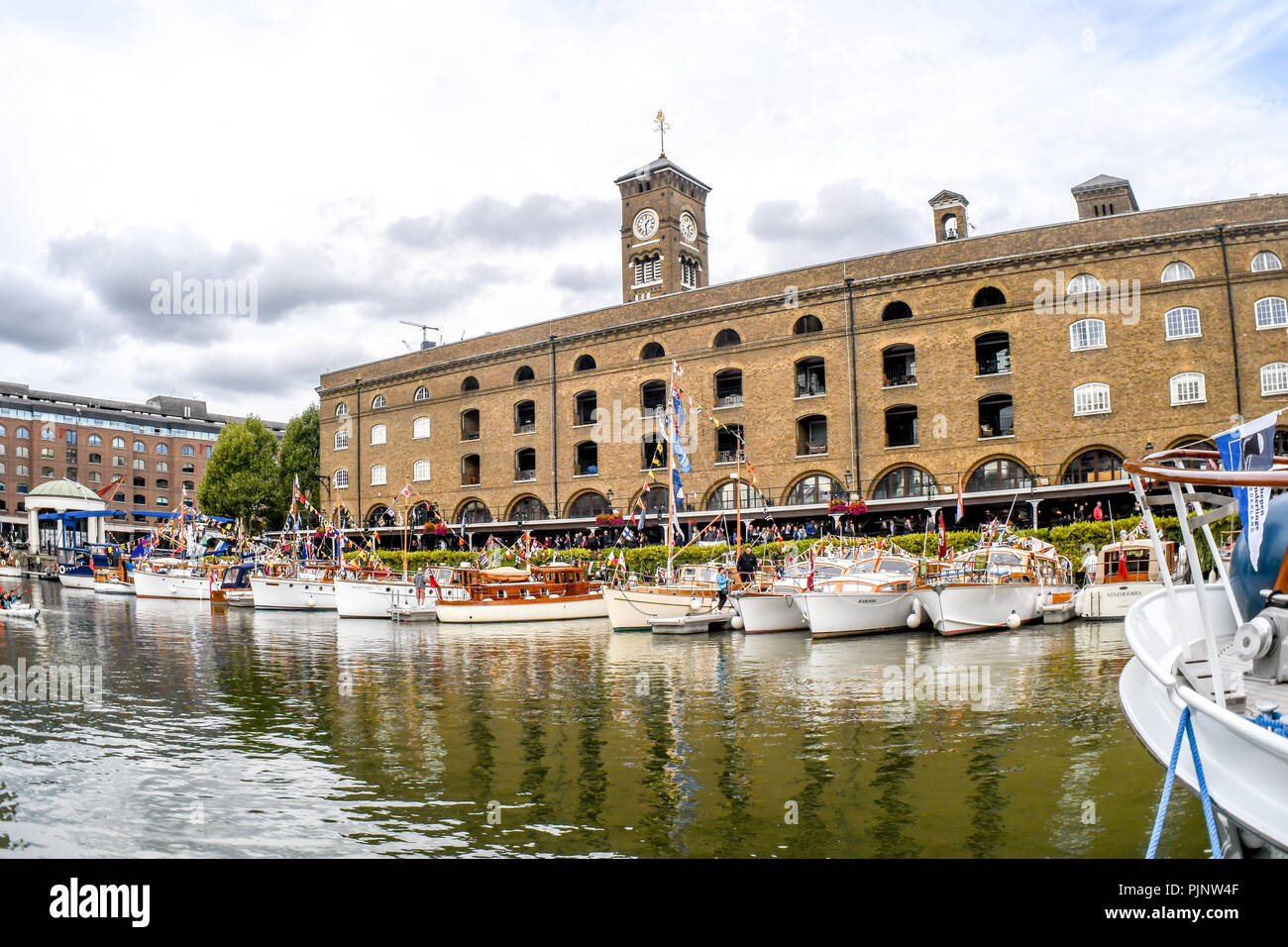 Londra, Regno Unito. 8 Settembre, 2018. Classic Boat Festival 2018 a San Katharine Docks il 8 settembre 2018, Londra, UK Credit: capitale dell'immagine/Alamy Live News Foto Stock