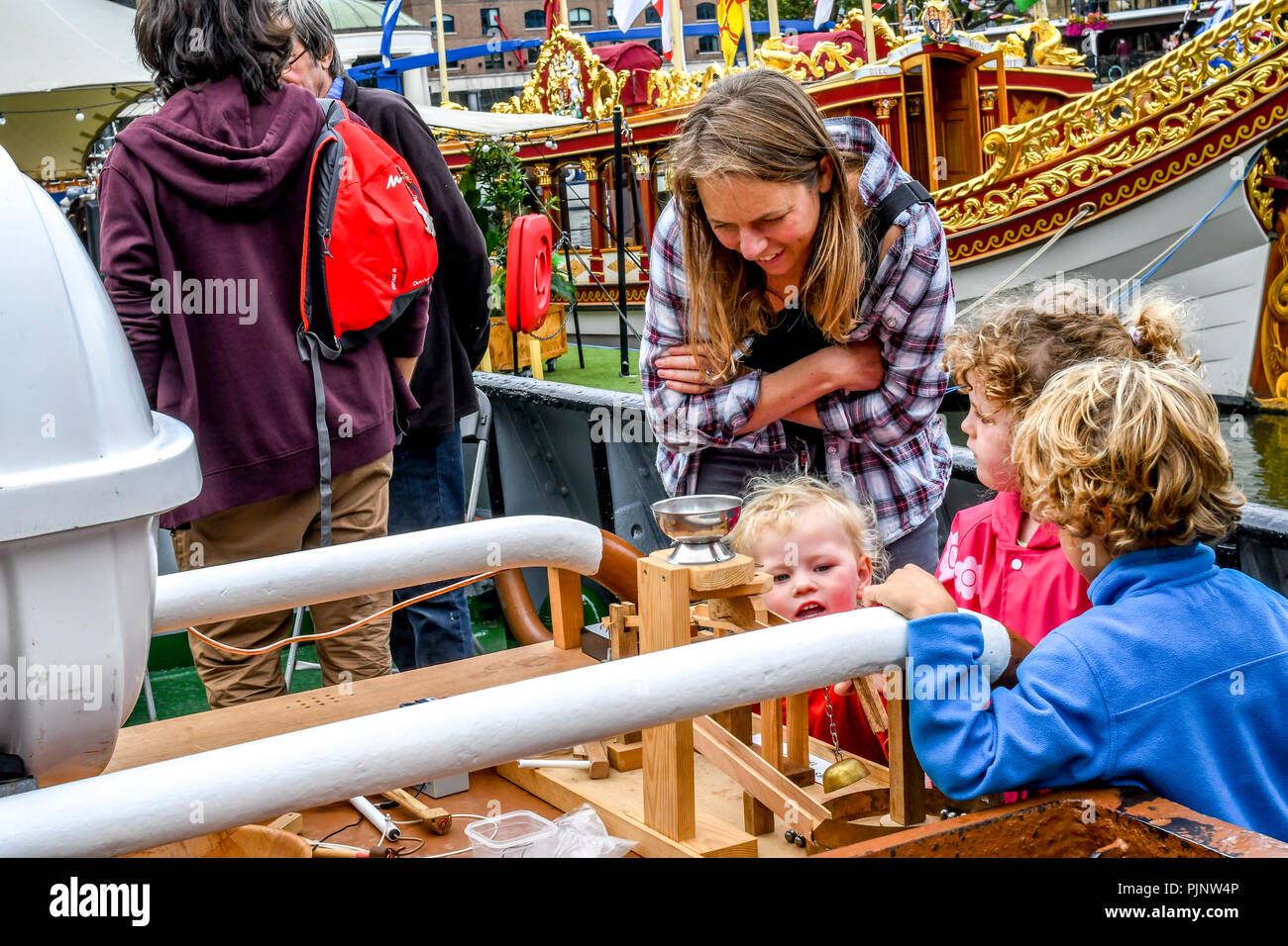 Londra, Regno Unito. 8 Settembre, 2018. Classic Boat Festival 2018 a San Katharine Docks il 8 settembre 2018, Londra, UK Credit: capitale dell'immagine/Alamy Live News Foto Stock