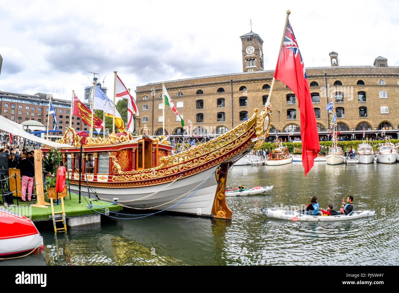 Londra, Regno Unito. 8 Settembre, 2018. Classic Boat Festival 2018 a San Katharine Docks il 8 settembre 2018, Londra, UK Credit: capitale dell'immagine/Alamy Live News Foto Stock