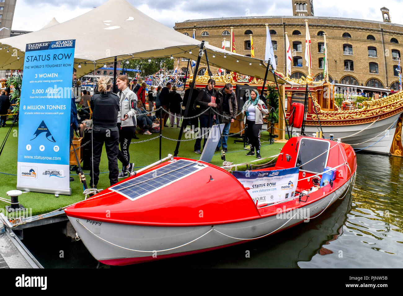 Londra, Regno Unito. 8 Settembre, 2018. Classic Boat Festival 2018 a San Katharine Docks il 8 settembre 2018, Londra, UK Credit: capitale dell'immagine/Alamy Live News Foto Stock