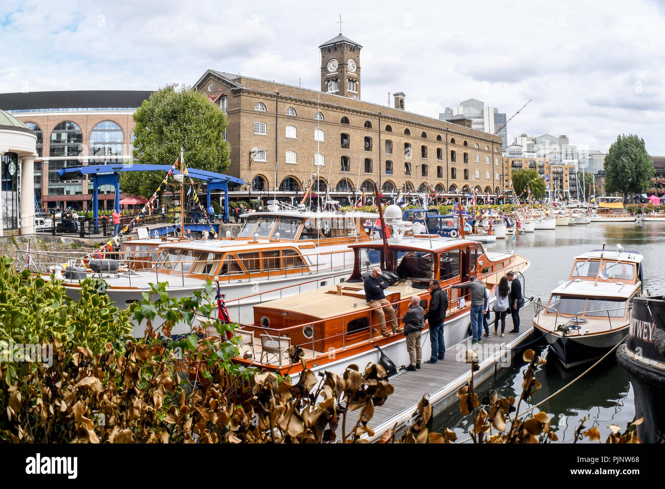 Londra, Regno Unito. 8 Settembre, 2018. Classic Boat Festival 2018 a San Katharine Docks il 8 settembre 2018, Londra, UK Credit: capitale dell'immagine/Alamy Live News Foto Stock