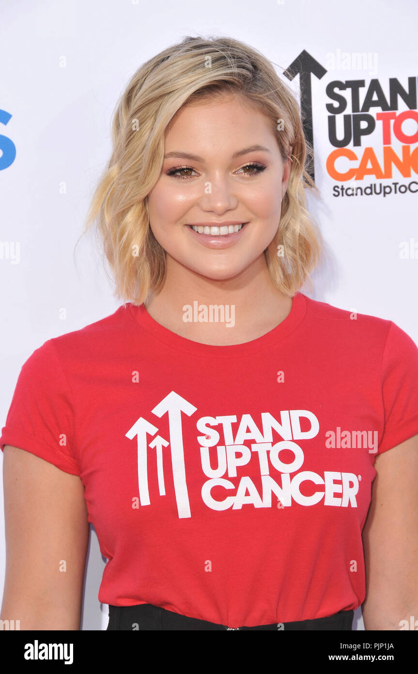 Olivia Holt presso lo stand fino al cancro 2018 tenutasi Al Barker Hangar di Santa Monica, CA su Venerdì, 7 settembre 2018. Foto di PRPP / PictureLux Foto Stock