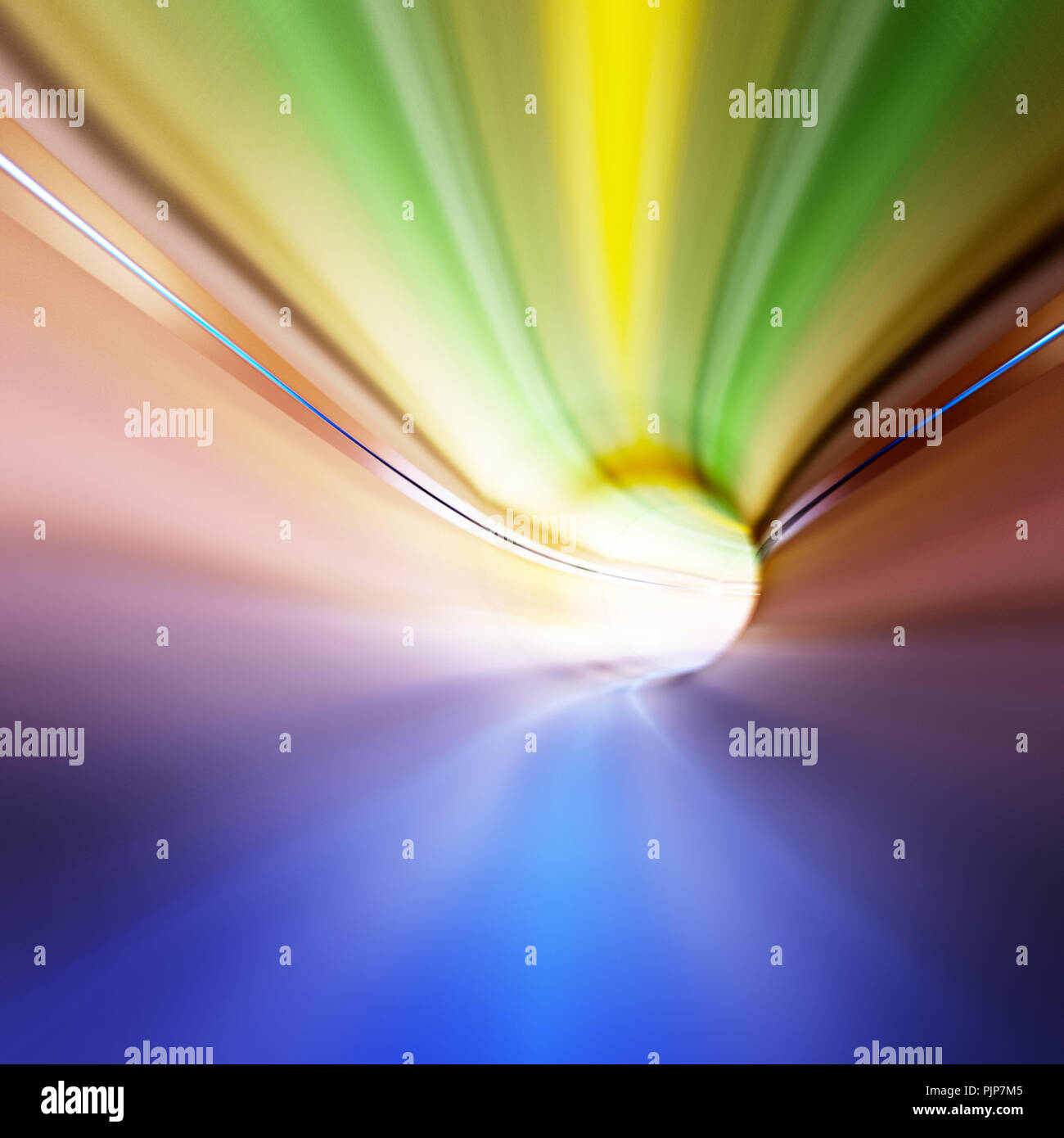 Blur tunnel astratta. Il rendering 3D Foto Stock