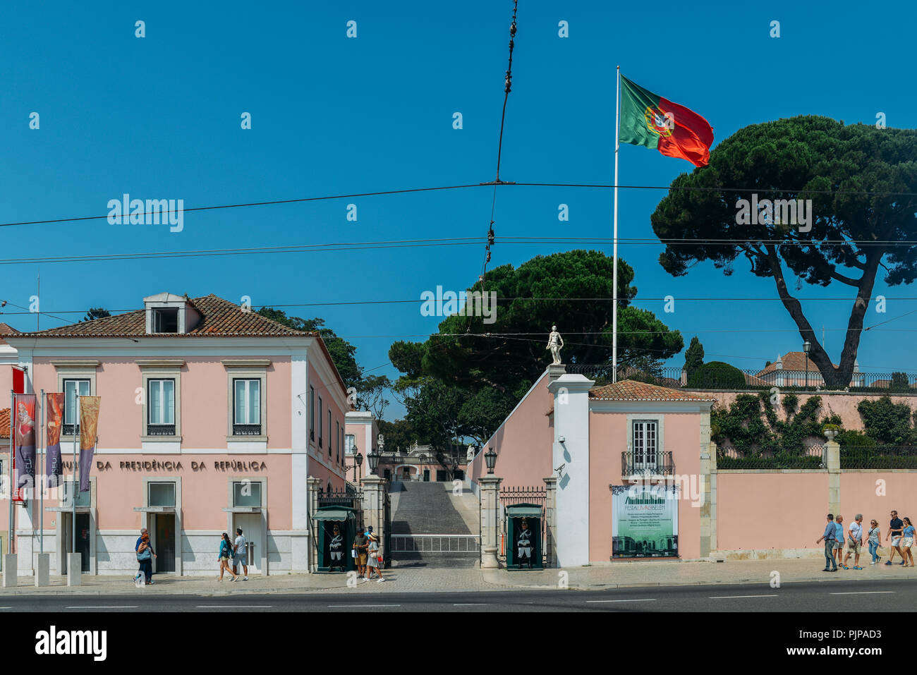 Belem, Portogallo - Settembre 7, 2018: Museu da Presidencia da Republica in Belem, che ha nel tempo, è stato la residenza ufficiale dei monarchi portoghesi Foto Stock