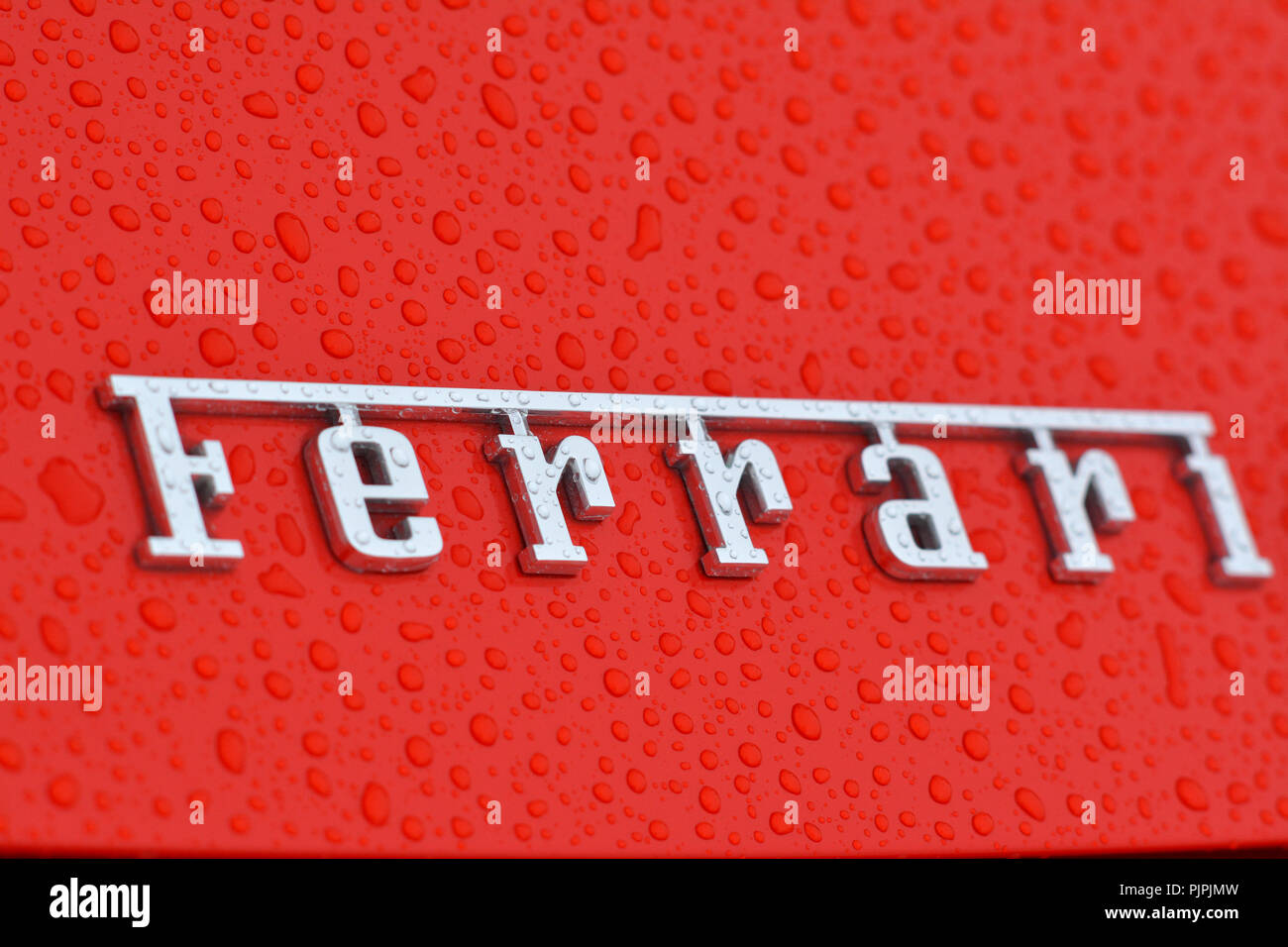In prossimità di una Ferrari 488 supercar Foto Stock