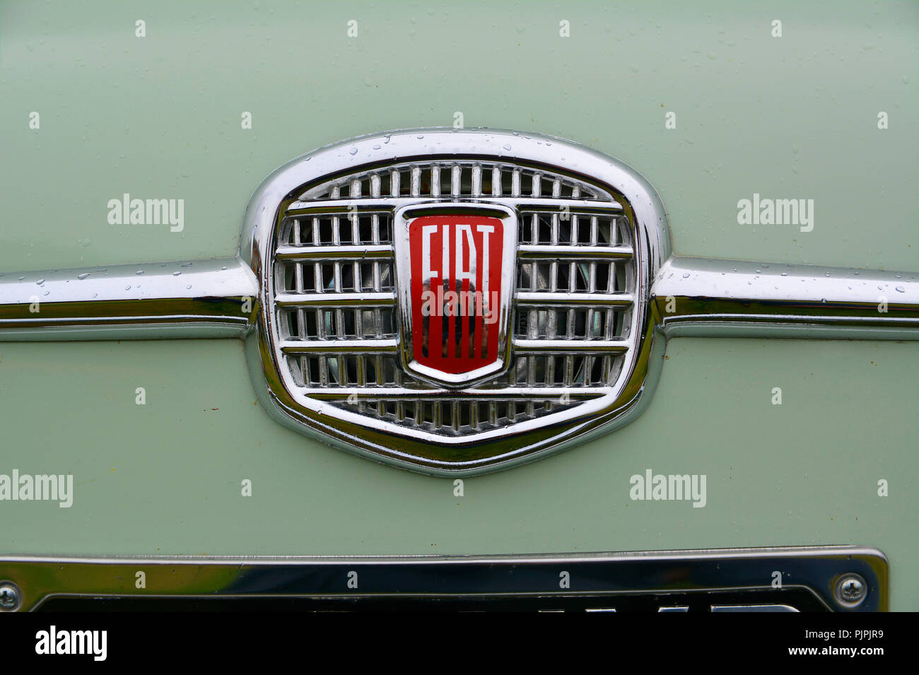 Vicino la foto di una classica Fiat 500 auto Foto Stock