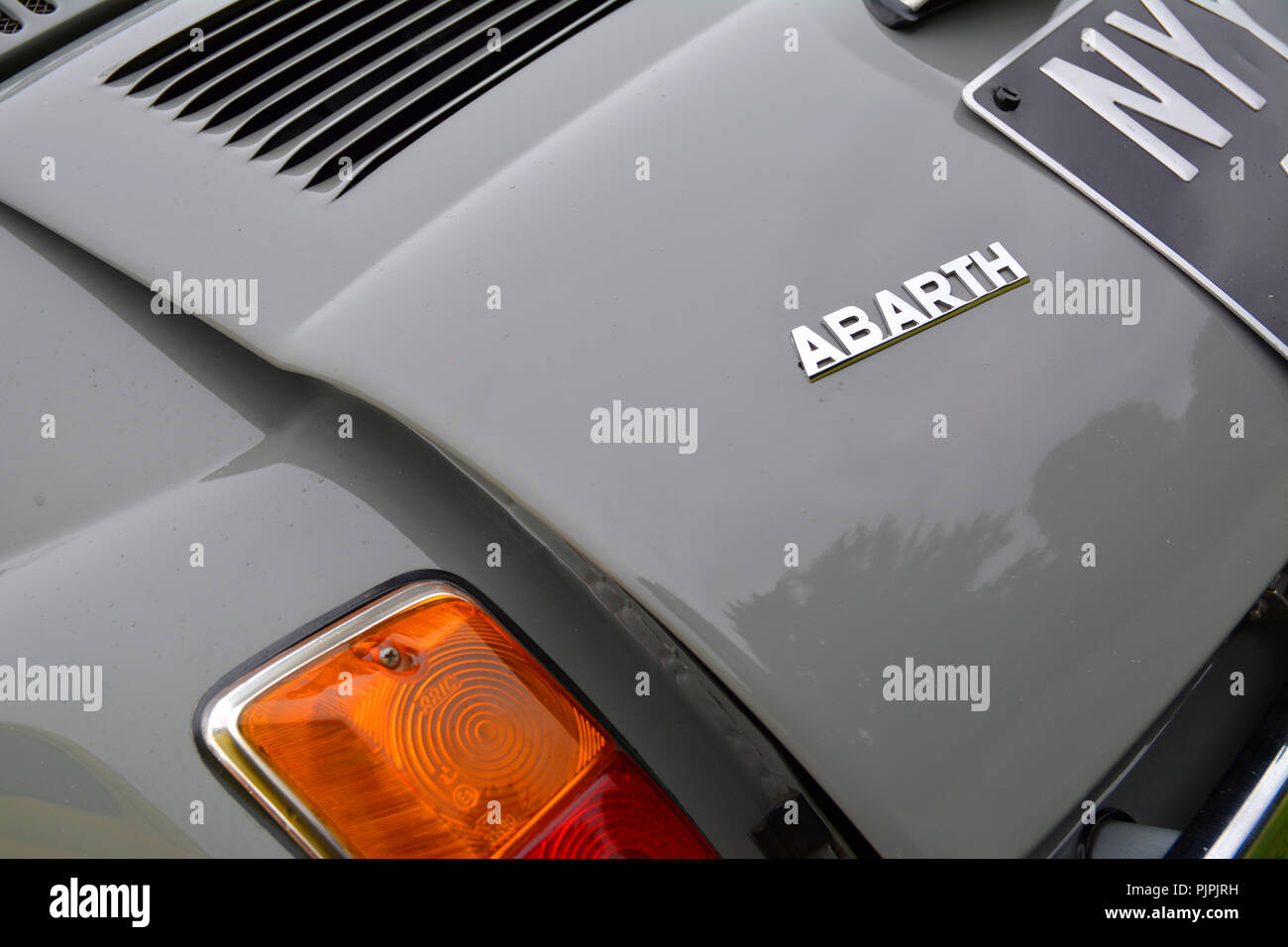Vicino la foto di una classica Fiat Abarth 500 auto Foto Stock