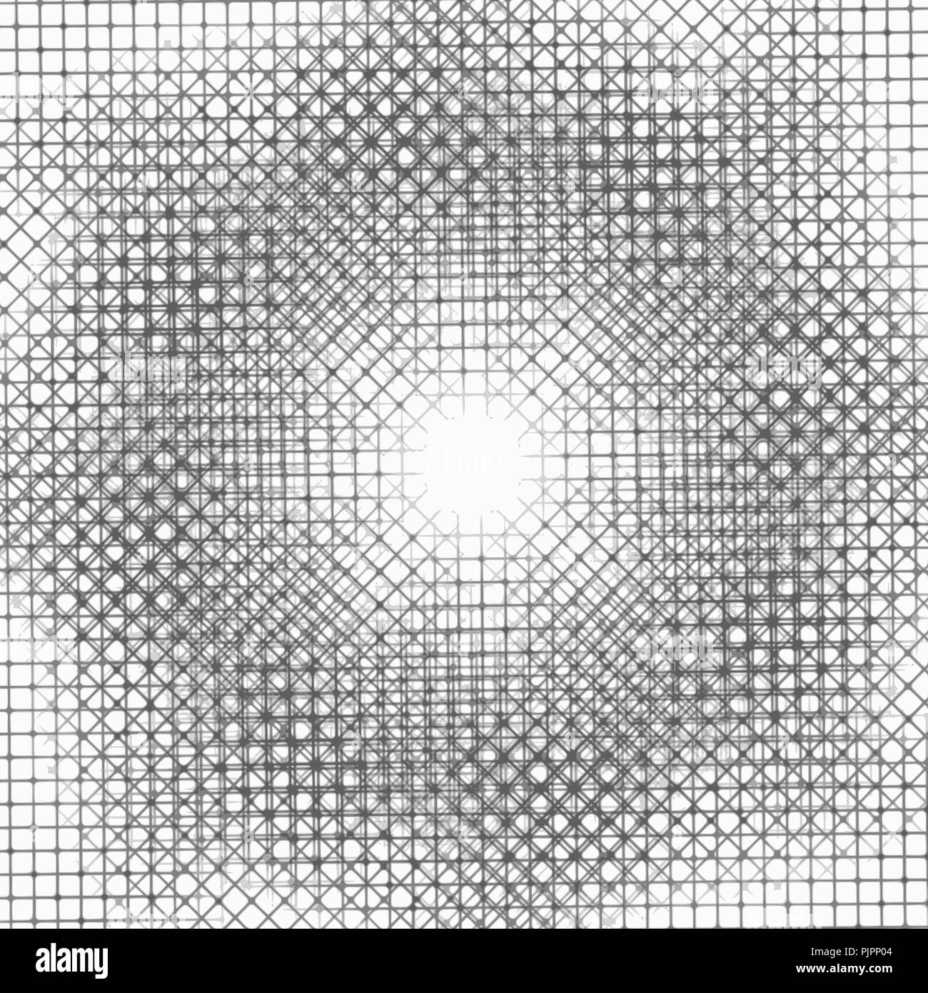 Acquerello grigio modello a griglia con luce centrale, illustrazione vettoriale Illustrazione Vettoriale