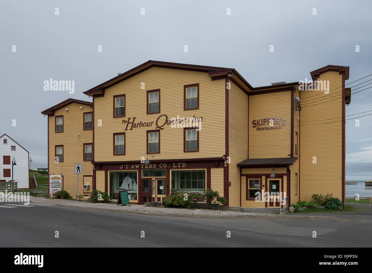 Esterno del porto Quarters Inn su Campbell Street in Bonavista, Terranova e Labrador Foto Stock