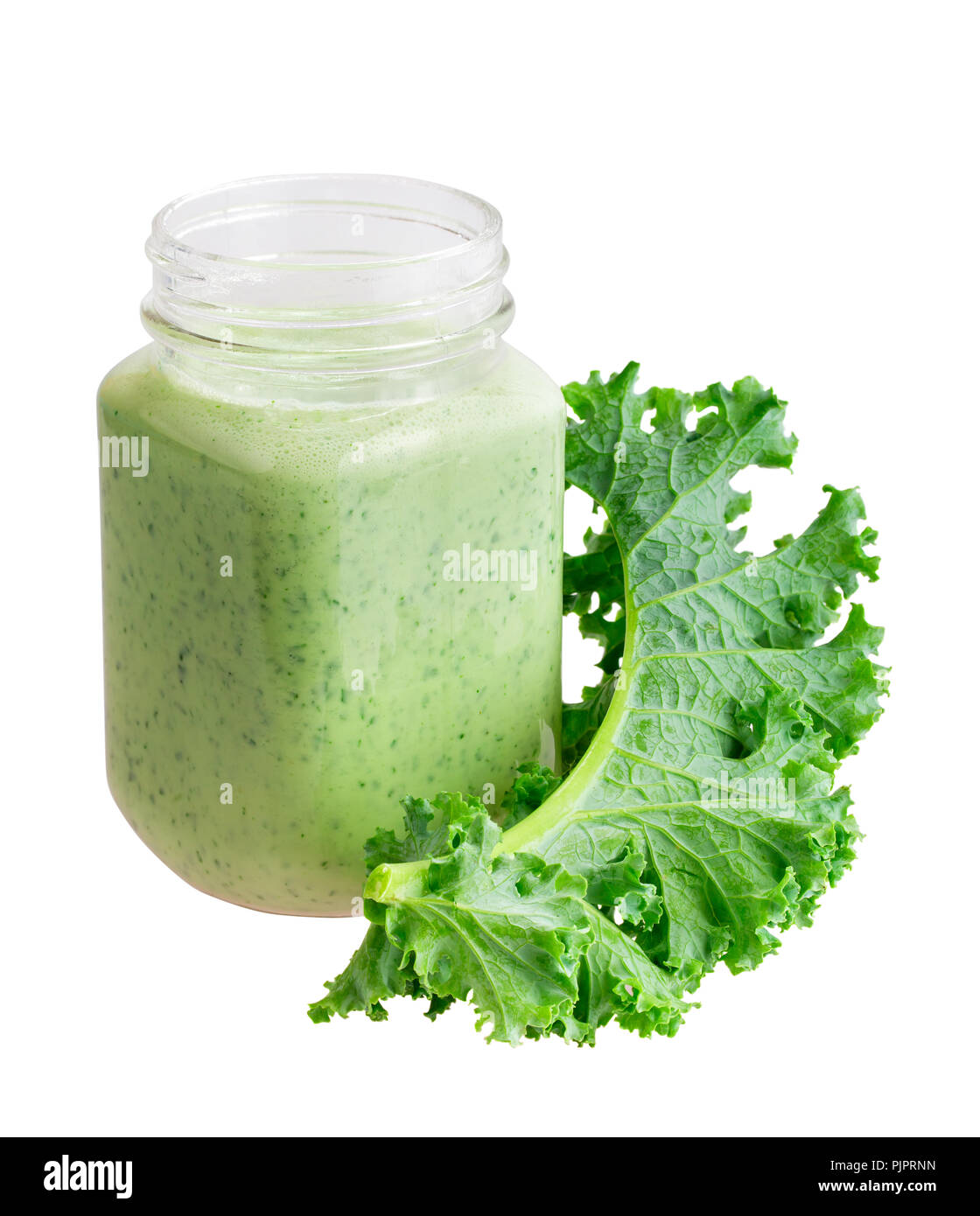 Frullato di verde con il kefir Foto Stock