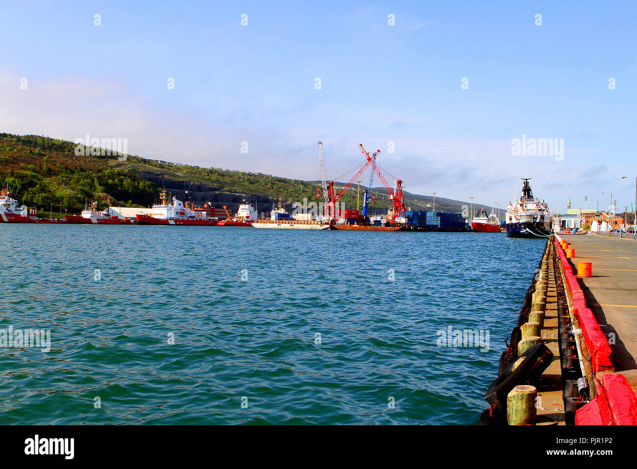 San Giovanni è il porto nel centro cittadino di San Giovanni, Terranova, Canada. Foto Stock