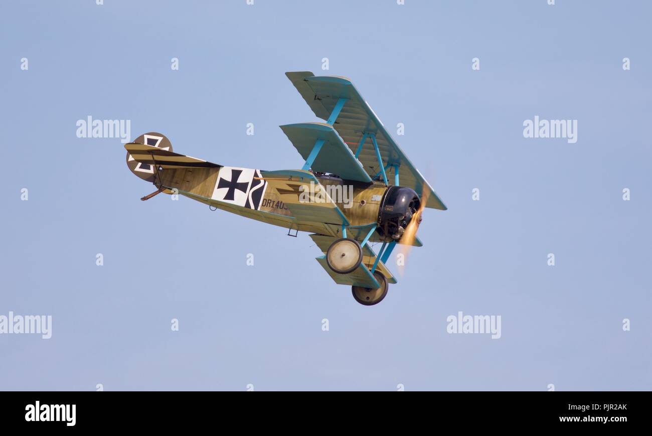 Bremont Grande Guerra Team Display - Fokker dr1 Triplano Foto Stock