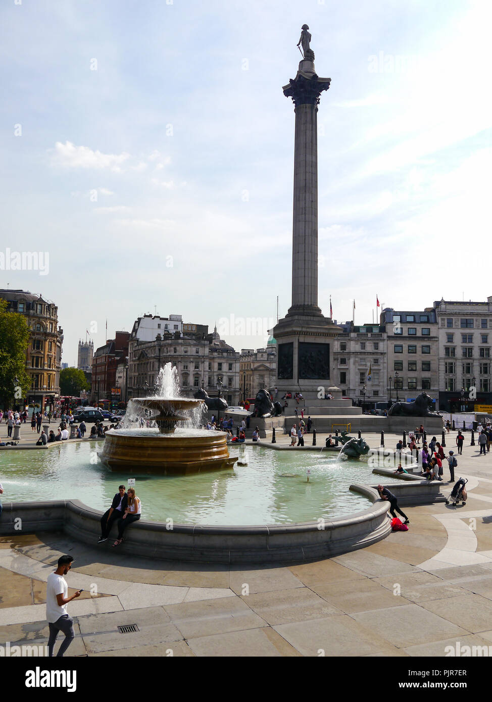 Trafalgar Square a Londra, Inghilterra Foto Stock