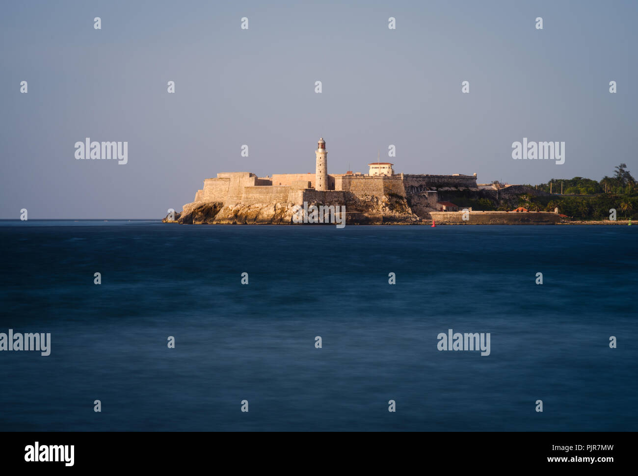 L'Avana, Cuba - CIRCA NEL MAGGIO 2017: Castillo de los Tres Reyes del Morro. Una popolare attrazione turistica di L'Avana. Foto Stock