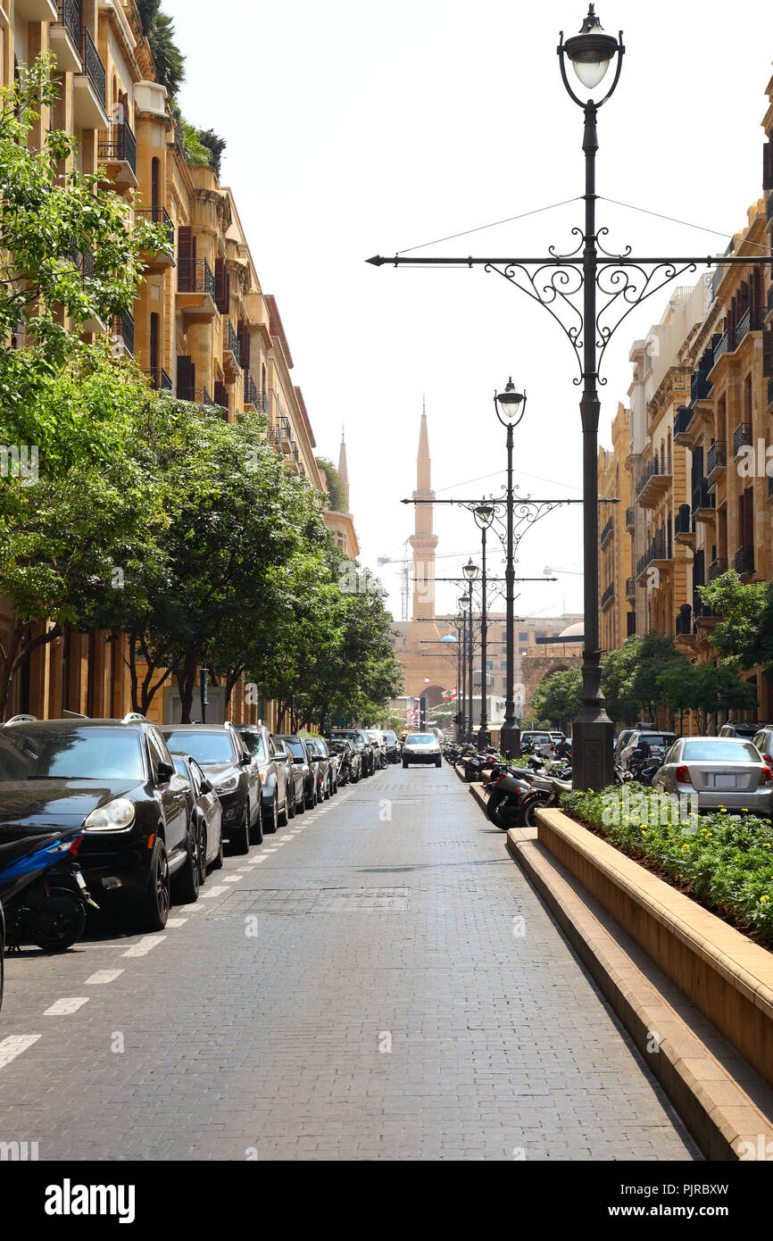 Il centro cittadino di Beirut, Foch Street Foto Stock