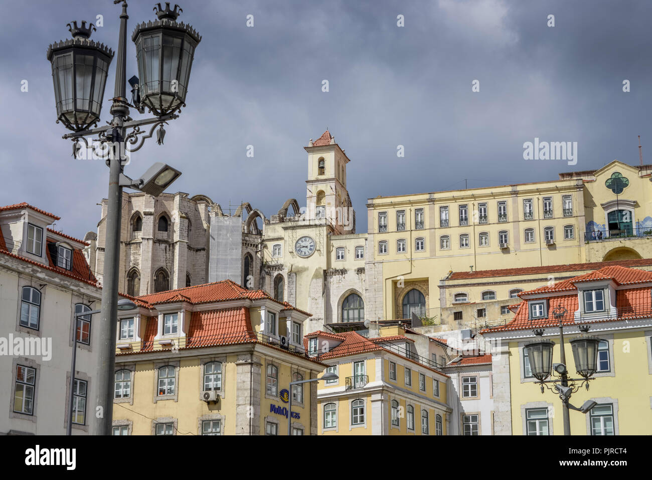 Convento Th Carmo, Guarda Nacional Republicana, Lisbona, Portogallo, Convento do Carmo, Lisbona Foto Stock